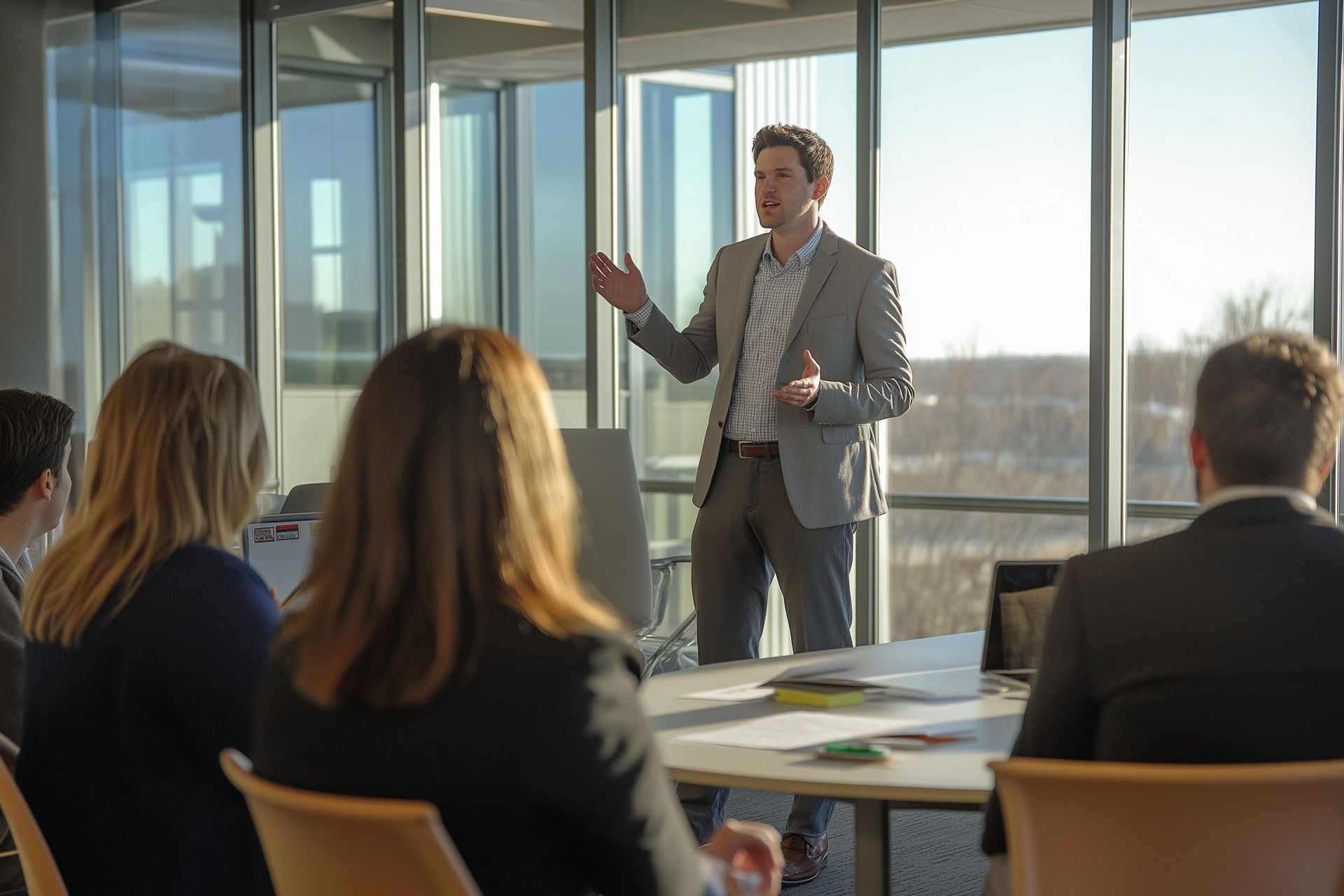 Mitarbeiter in Präsentation | E-Learning zu Hygiene